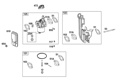 Part Location Diagram of 591455 Briggs and Stratton Stud